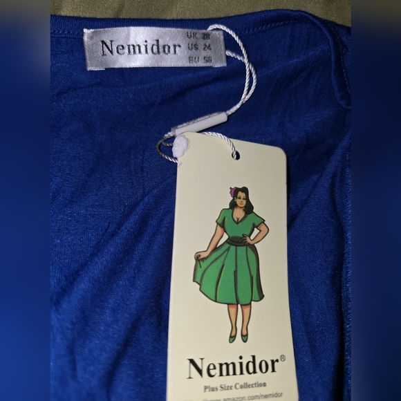 Womens Nemidor, size 24 long sleeved maxi dress with pockets, NEW WITH TAGS!! - Picture 4 of 4